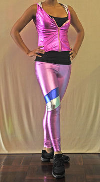 Metallic hip hop outfit